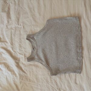 Uniqlo Light Gray Ribbed Top